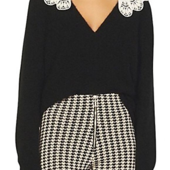 SANDRO Paris Katia Skinny Houndstooth Front Zipper Trousers Pants 36 NWT XS 2 - Picture 7 of 9